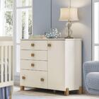 Cômoda Infantil Melody Com 4 Gavetas E 1 Porta - Off White