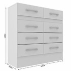 Cômoda Infantil Merida 8 Gavetas Cor Branca