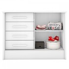 Cômoda Infantil Neve 1 Porta 4 Gavetas Branco/tecido Havana -