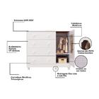 Cômoda Infantil Noah New Com Janela 1 Pt 4 Gv Branca