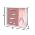 Comoda Infantil Princesa Encanto Rosa