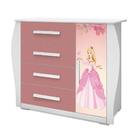 Comoda Infantil Princesa Encanto Rosa