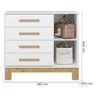 Cômoda Infantil Q Encanto Slim 1 Porta E 4 Gavetas - Qmovi