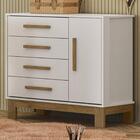 Cômoda Infantil Q Encanto Slim 1 Porta E 4 Gavetas - Qmovi