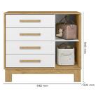 Cômoda Infantil Q Encanto Slim 1 Porta E 4 Gavetas - Qmovi