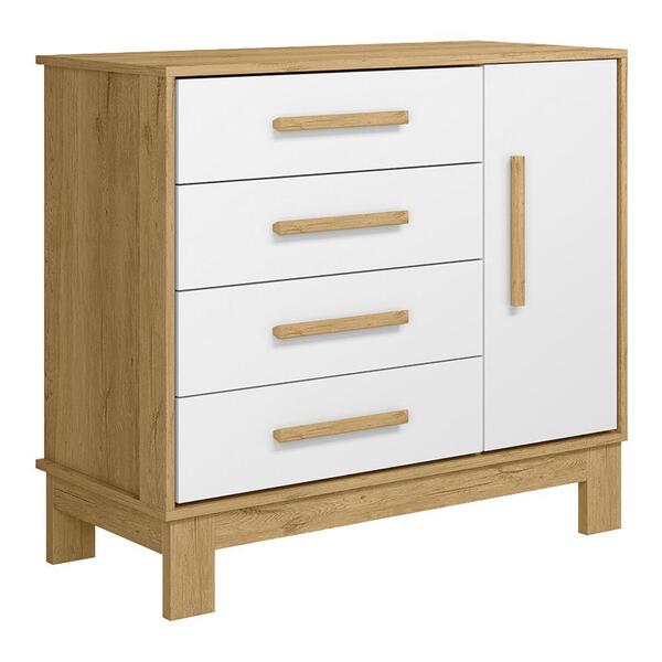 Cômoda Infantil Q Encanto Slim 1 Porta E 4 Gavetas - Qmovi