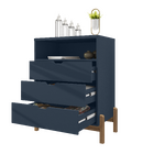 Cômoda Infantil Quarto Gaveteiro Multiuso com Pés em Madeira