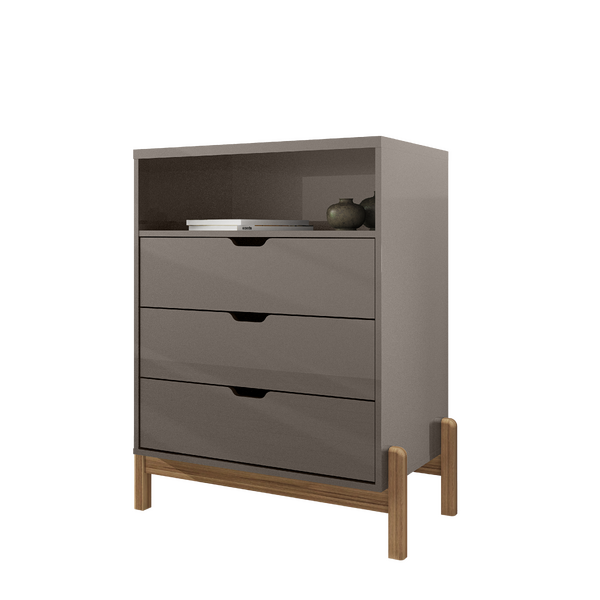 Cômoda Infantil Quarto Gaveteiro Multiuso com Pés em Madeira