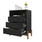 Cômoda Infantil Quarto Gaveteiro Multiuso com Pés em Madeira