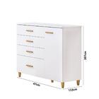 Cômoda Infantil Retrô 1 Porta 4 Gavetas Milka M08 Branco Acet