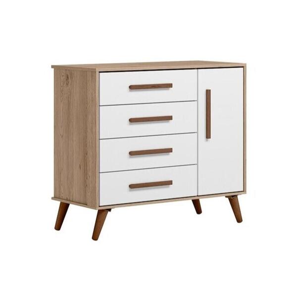 Cômoda Infantil Retrô 1 Porta 4 Gavetas Multimóveis Cr40051