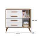 Cômoda Infantil Retrô 1 Porta 4 Gavetas Multimóveis Cr40051