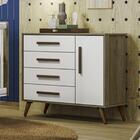 Cômoda Infantil Retrô 1 Porta 4 Gavetas Multimóveis Cr40051