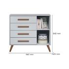 Cômoda Infantil Retrô 1 Porta 4 Gavetas Multimóveis Cr40051