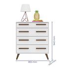 Comoda Infantil Retro 2868 Com Nicho 3430 Branco Qmovi