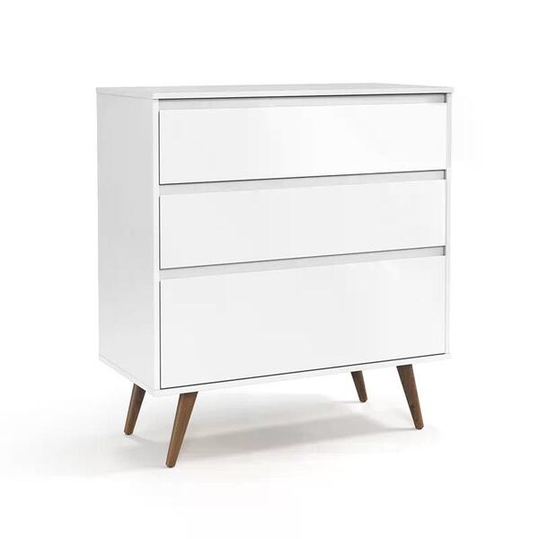 Cômoda Infantil Retrô Clean 3 Gavetas - Matic Móveis