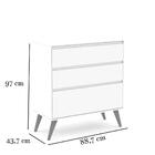 Cômoda Infantil Retrô Clean 3 Gavetas - Matic Móveis