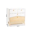 Cômoda Infantil Safari Com 4 Gavetas - Branco/natural