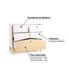 Cômoda Infantil Safari Com 4 Gavetas - Branco/natural