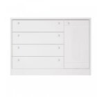 Cômoda Infantil Sapateira 4 Gavetas 1 Porta Bonny  Branco