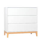 Cômoda Infantil Slim 3 Gavetas Com Pés De Madeira - Branco