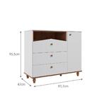 Cômoda Infantil Sweety Com 3 Gavetas E 1 Porta - Branco/savana