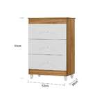 Cômoda Infantil Ternura 3 Gv Branca E Nature