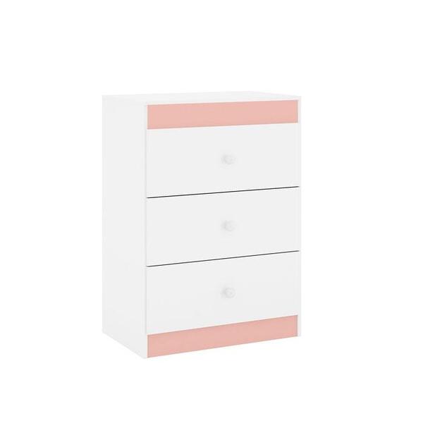 Cômoda Infantil Ternura Branco/rose - Peternella Móveis