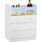 Cômoda Infantil Trenzinho 5 Gavetas - Kappesberg - Branco / A