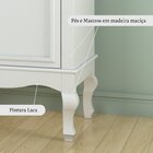 Cômoda Infantil Versailles 4 Gavetas 1 Porta  Mel/branco