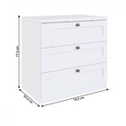 Cômoda Infinity 3 Gavetas Branco - Genialflex