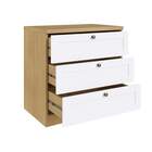 Cômoda Infinity 3 Gavetas Savana/branco - Genialflex