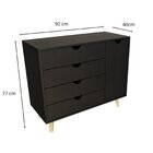 Cômoda Ipanema 4 Gavetas E 1 Porta