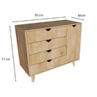 Cômoda Ipanema 4 Gavetas E 1 Porta Em Mdp E Pintura Bp Fosca