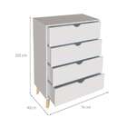 Cômoda Ipanema 4 Gv Branca 76 Cm