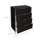 Cômoda Ipanema 4 Gv Preta 76 Cm