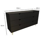 Cômoda Ipanema 6 Gavetas Em Mdp E Pintura Bp Fosca