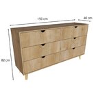 Cômoda Ipanema 6 Gavetas Em Mdp E Pintura Bp Fosca