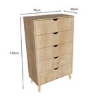 Cômoda Ipanema Alta 5 Gavetas Em Mdp E Pintura Bp Fosca