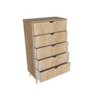 Cômoda Ipanema Alta 5 Gavetas Em Mdp E Pintura Bp Fosca