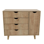 Cômoda Ipanema Com 04 Gavetas Castanho - D'rossi