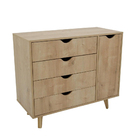 Cômoda Ipanema Com 04 Gavetas Castanho - D'rossi