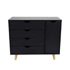 Cômoda Ipanema Com 04 Gavetas Preto F03 - D'rossi