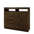 Cômoda Ipanema Sapateira Espaço Para Tv Com 4 Gavetas 1 Porta