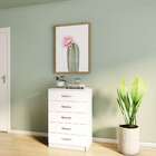 Cômoda Irene 5 Gavetas Evidência Branco