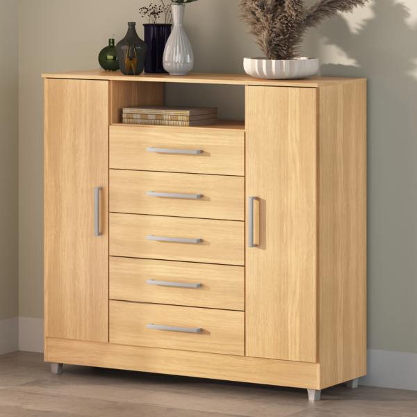 Comoda Isabele 5 Gavetas 2 Portas