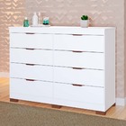 Cômoda Isadora 100% Mdf Tuboarte 8 Gavetas - Branco