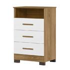 Cômoda Ísis 3 Gavetas Nature/branco - Peternella