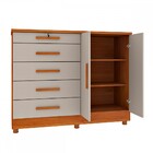 Cômoda Istambul 2 Portas 5 Gavetas Cinamomo/off White - Tcil