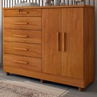 Cômoda Istambul 2 Portas 5 Gavetas Cinamomo - Tcil Móveis